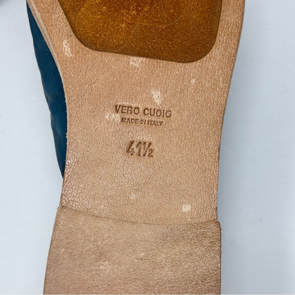 NEW! GIDIGIO Leather Slingback Mules Made in Italy Size 41 1/2 - Picture 6 of 7